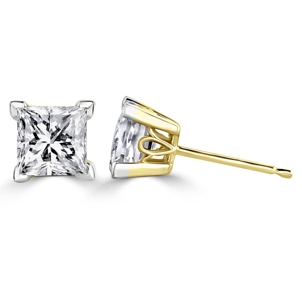 Likhaph 1.5ct Princess Lab Diamond Stud Earrings - Fiona Diamonds - Fiona Diamonds