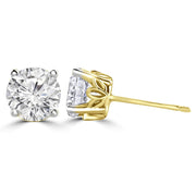 Fashionable 2.ct Round  Lab Diamond Stud Earrings - Fiona Diamonds - Fiona Diamonds