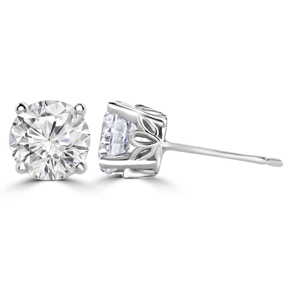 1 Carat Solitaire Earrings Design Fiona Diamonds