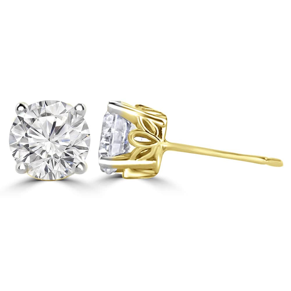 1 Carat Solitaire Earrings Design Fiona Diamonds
