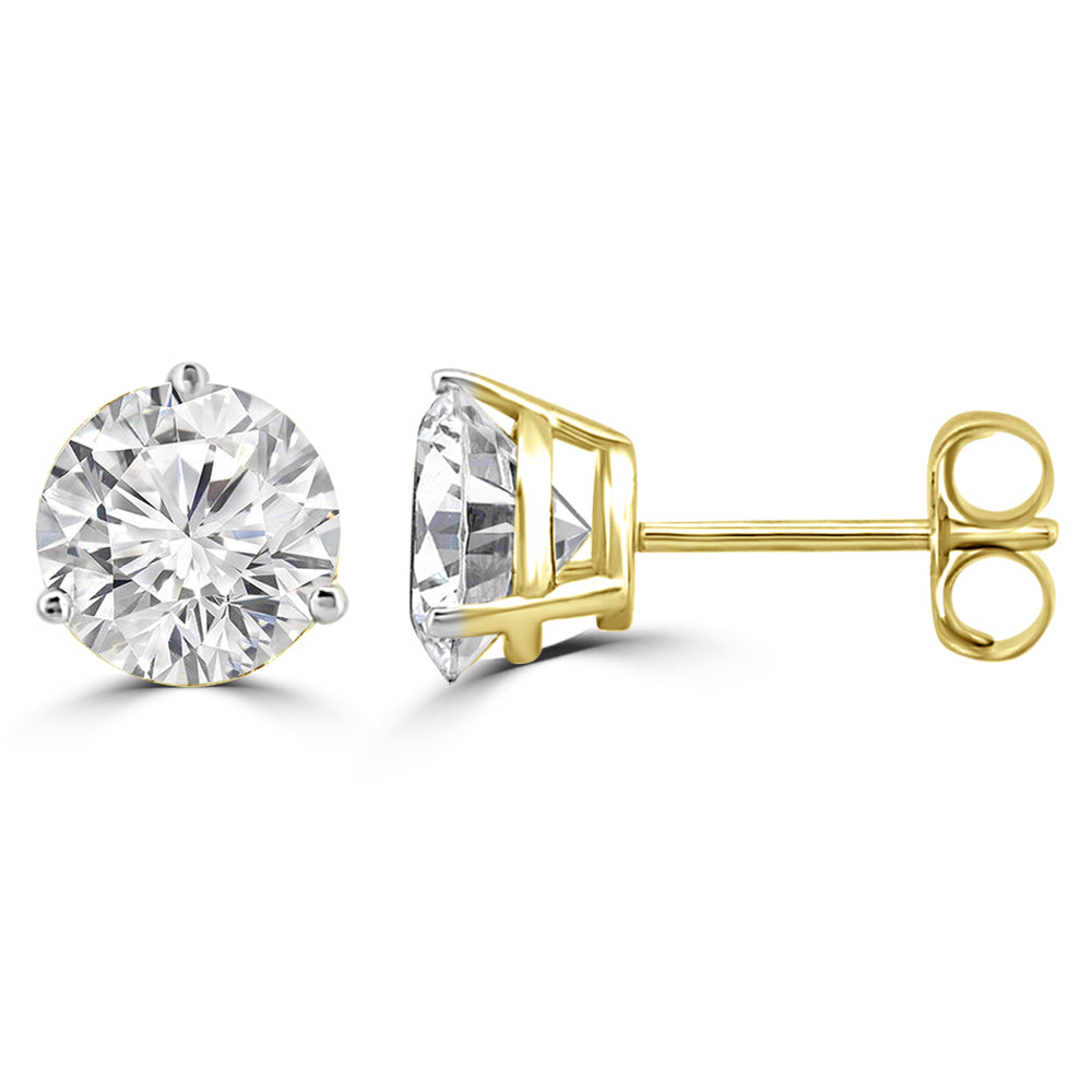 Load image into Gallery viewer, Simple Lab Grown Diamond Round Solitaire Earrings Design Fiona Diamonds
