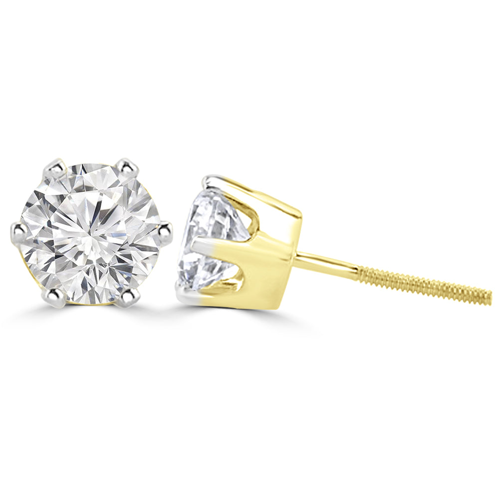Load image into Gallery viewer, 1 Carat Solitaire Earrings Design Fiona Diamonds
