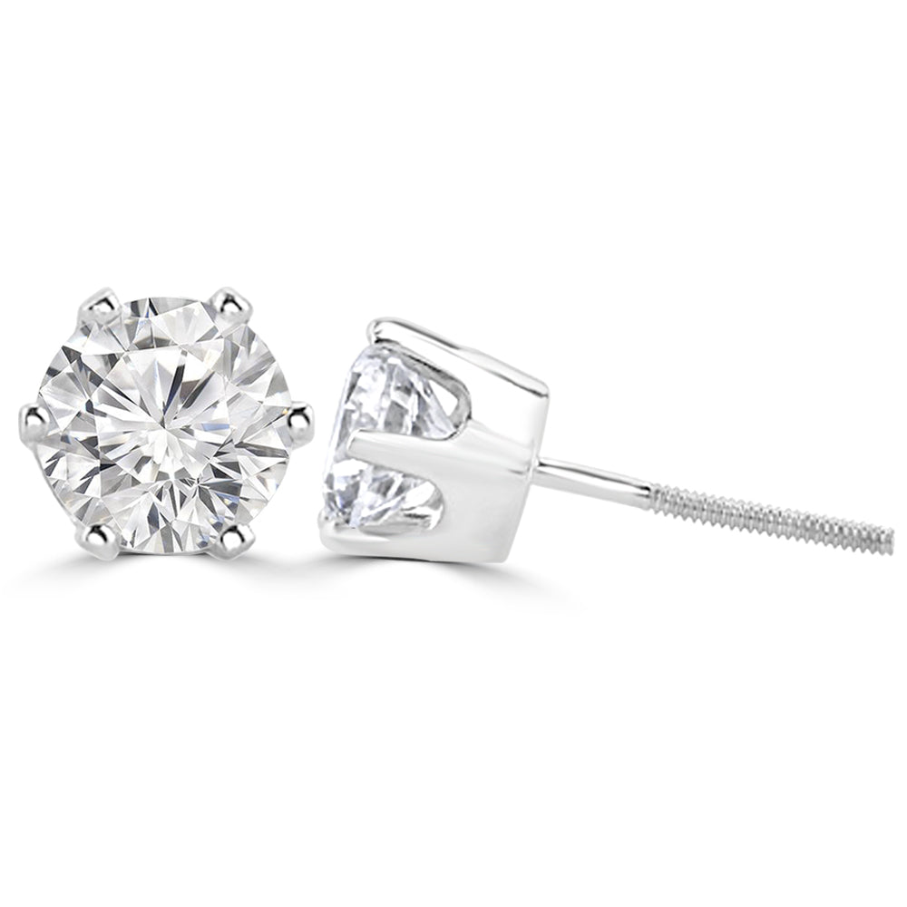 50 Pointer Solitaire Earrings Design Fiona Diamonds