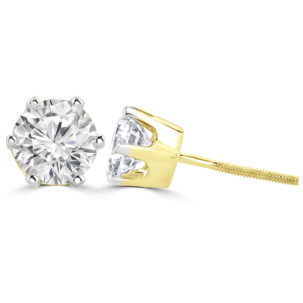 50 Pointer Solitaire Earrings Design Fiona Diamonds
