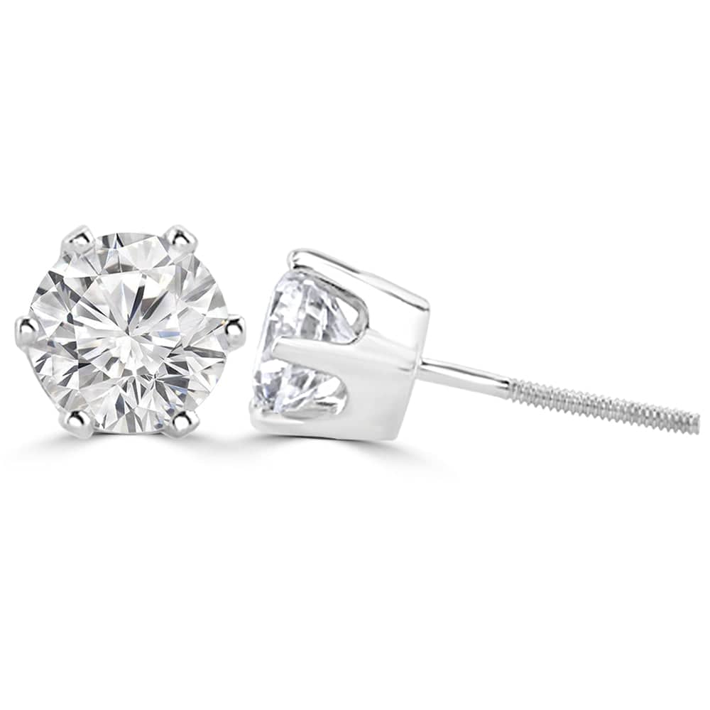 Lisamarin 2.ct Round  Lab Diamond Stud Earrings - Fiona Diamonds - Fiona Diamonds