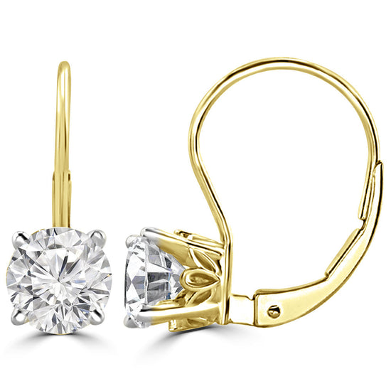 Stylish Lab Grown Diamond Round Solitaire Earrings Design Fiona Diamonds