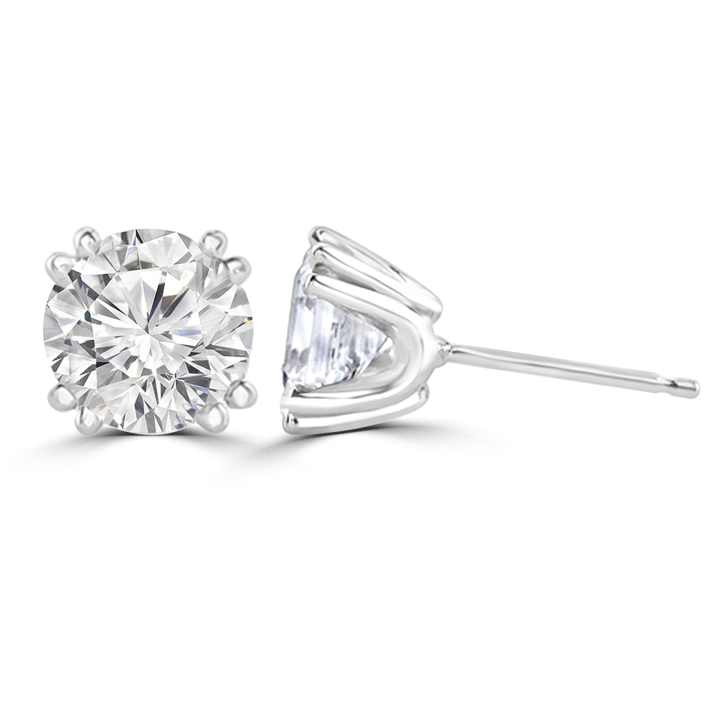 50 Pointer Solitaire Earrings Design Fiona Diamonds