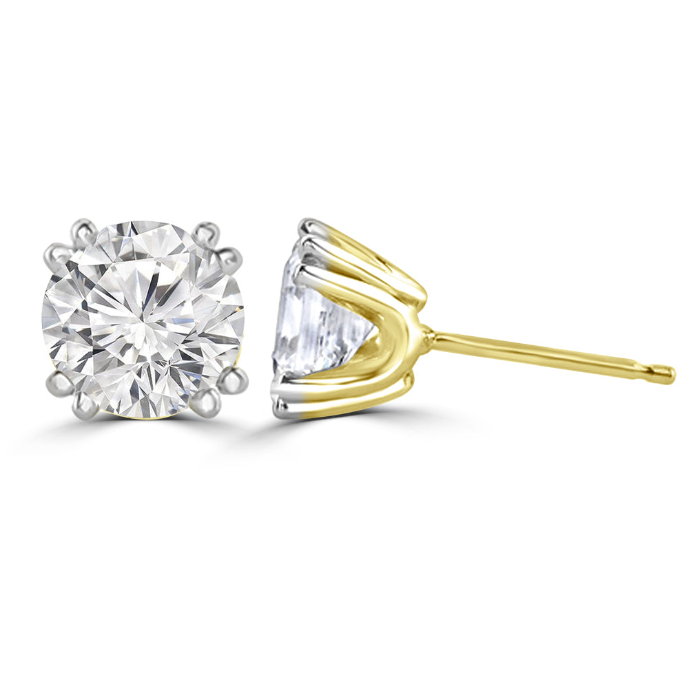 50 Pointer Solitaire Earrings Design Fiona Diamonds