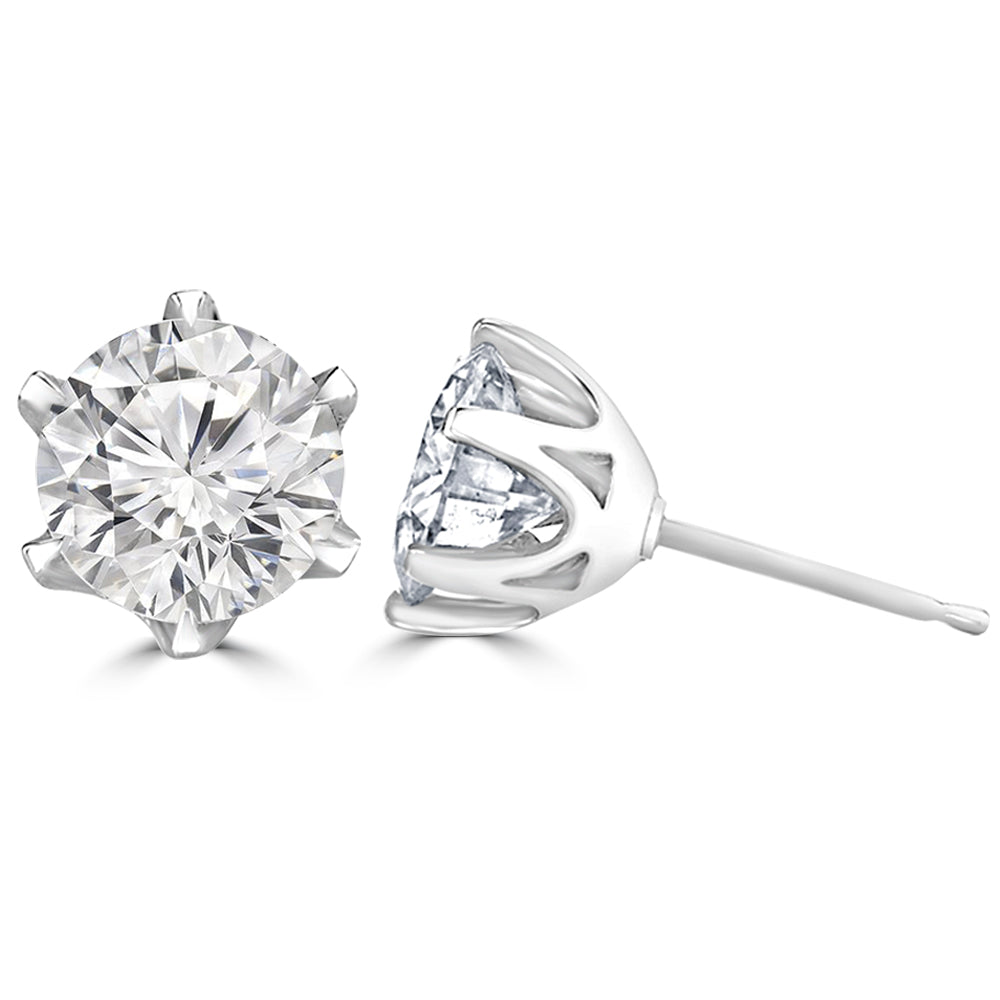 50 Pointer Solitaire Earrings Design Fiona Diamonds