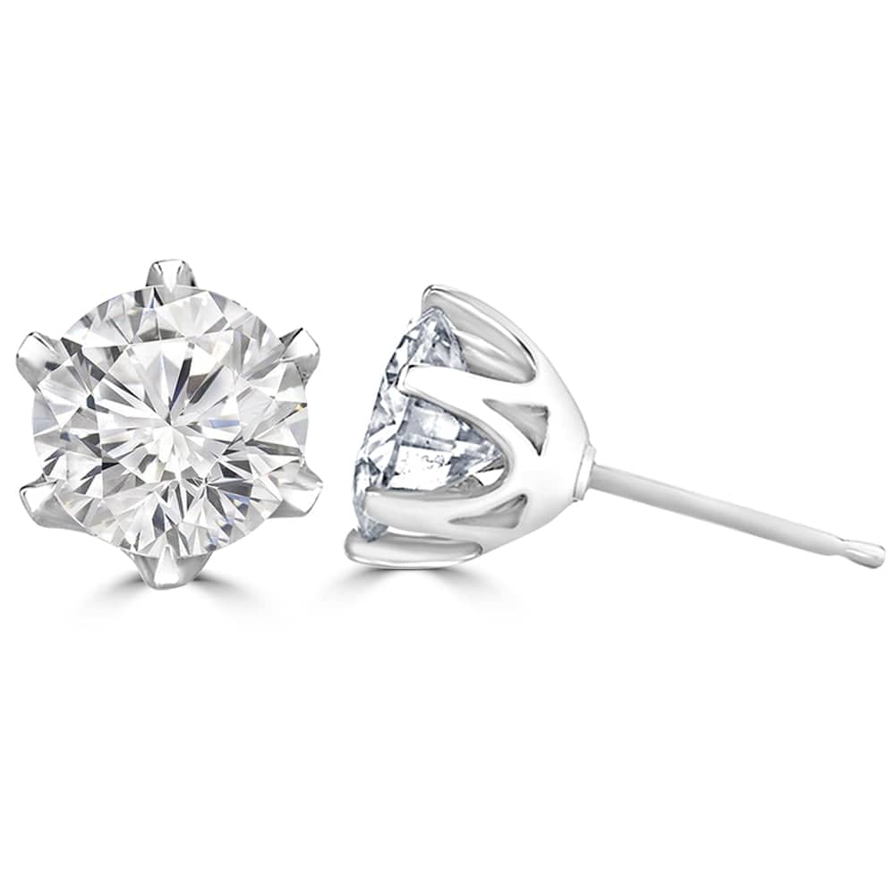 1 Carat Solitaire Earrings Design Fiona Diamonds