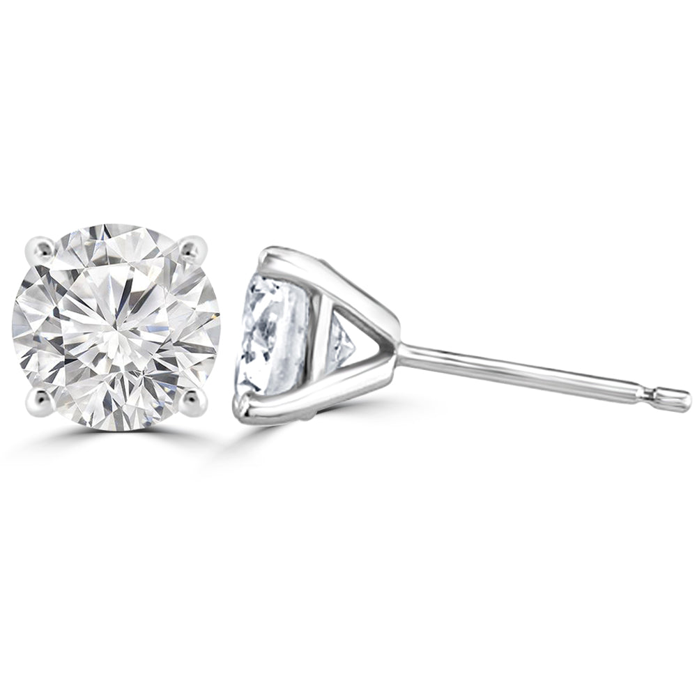 Load image into Gallery viewer, Flirty Lab Grown Diamond Round Solitaire Earrings Design Fiona Diamonds
