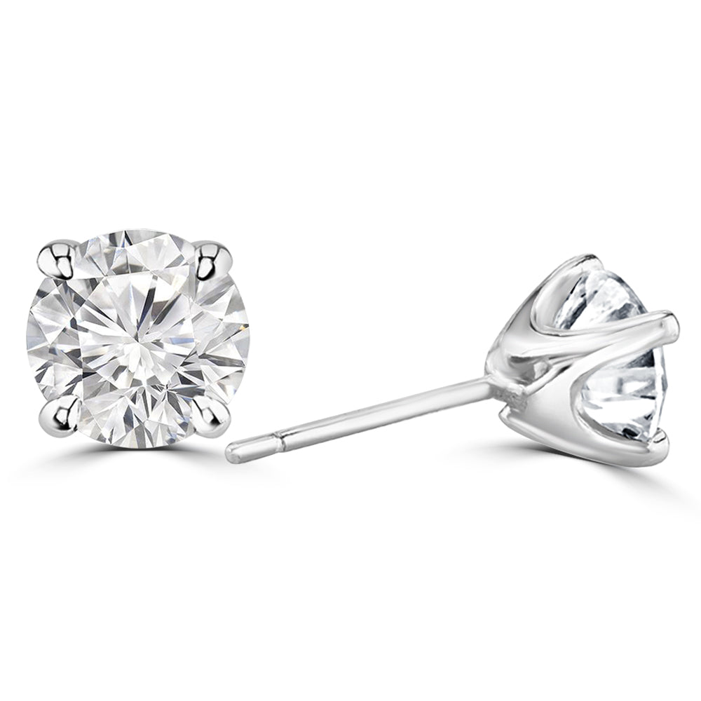 40 Pointer Solitaire Earrings Design Fiona Diamonds