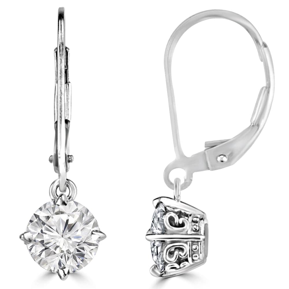 1 Carat Solitaire Earrings Design Fiona Diamonds