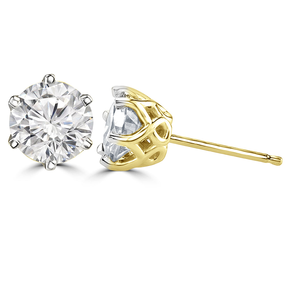 50 Pointer Solitaire Earrings Design Fiona Diamonds