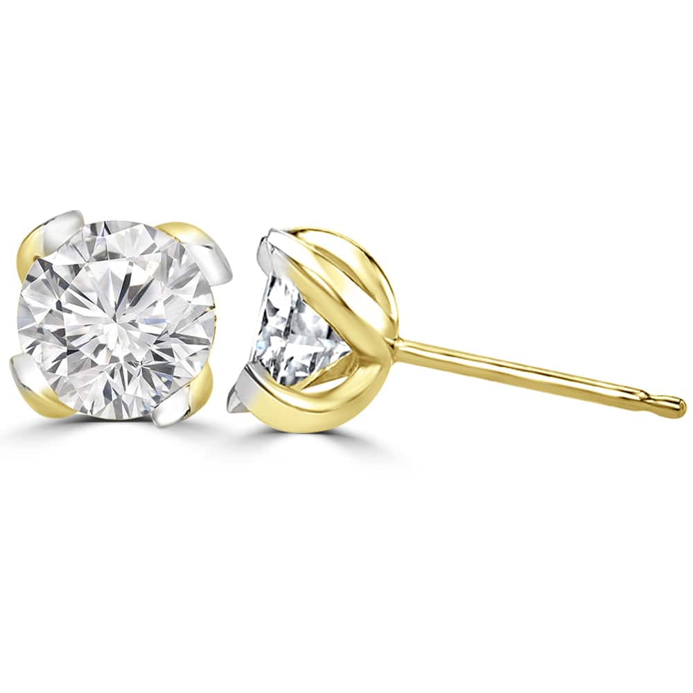 Graceful 2ct Round  Lab Diamond Stud Earrings - Fiona Diamonds - Fiona Diamonds