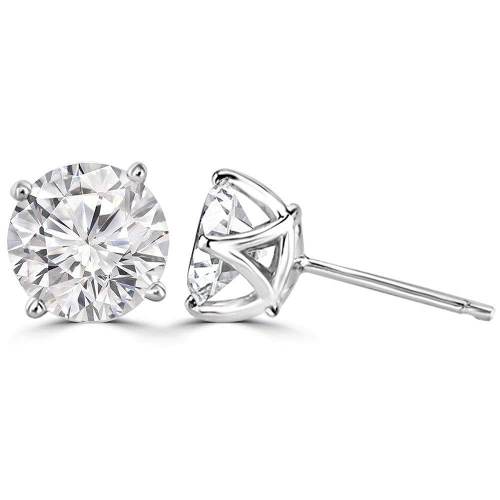 40 Pointer Solitaire Earrings Design Fiona Diamonds