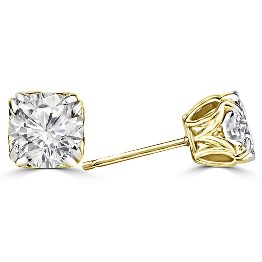 1 Carat Solitaire Earrings Design Fiona Diamonds