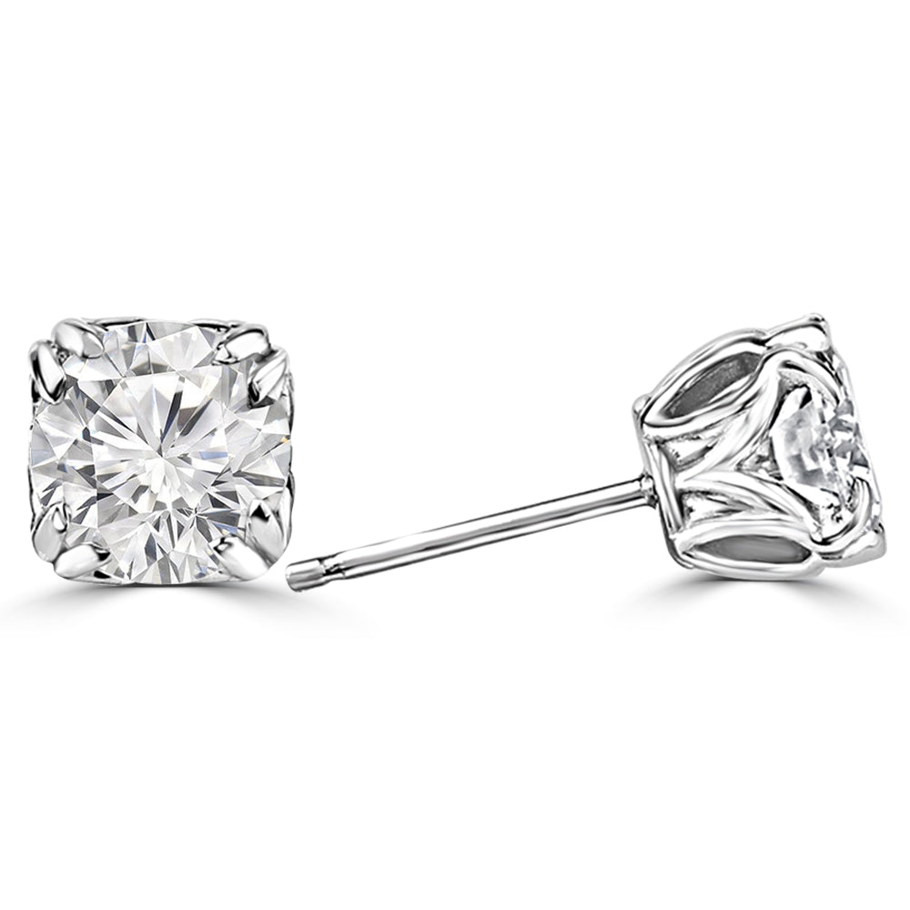 Liferebel Lab Grown Diamond Radiant Solitaire Earrings Design Fiona Diamonds