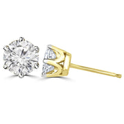 Delicate 2ct Round Lab Diamond Stud Earrings - Fiona Diamonds - Fiona Diamonds