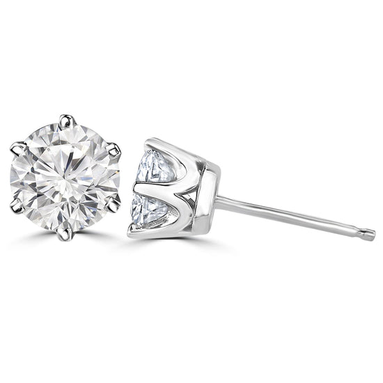 Load image into Gallery viewer, Delicate Lab Grown Diamond Round Solitaire Earrings Design Fiona Diamonds
