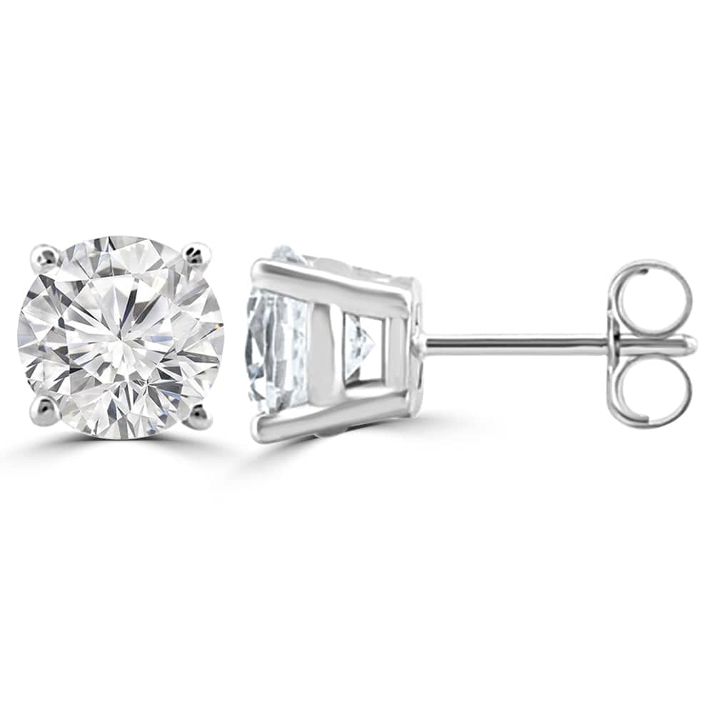 Distinctive 2.ct Round Lab Diamond Stud Earrings - Fiona Diamonds - Fiona Diamonds