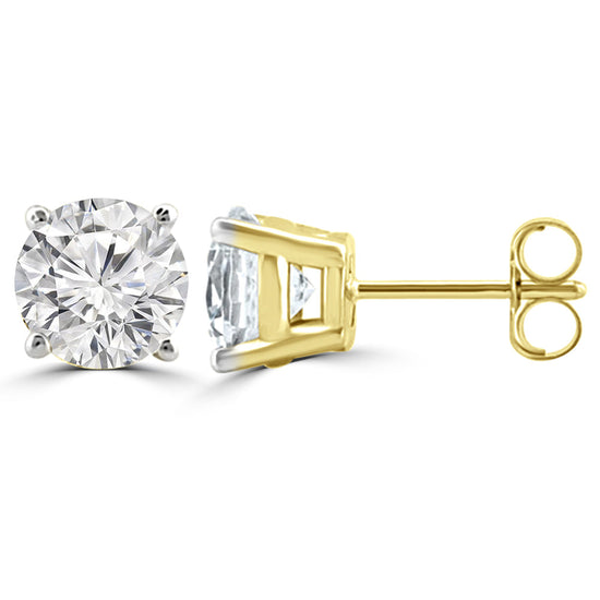Load image into Gallery viewer, Distinctive Lab Grown Diamond Round Solitaire Earrings Design Fiona Diamonds

