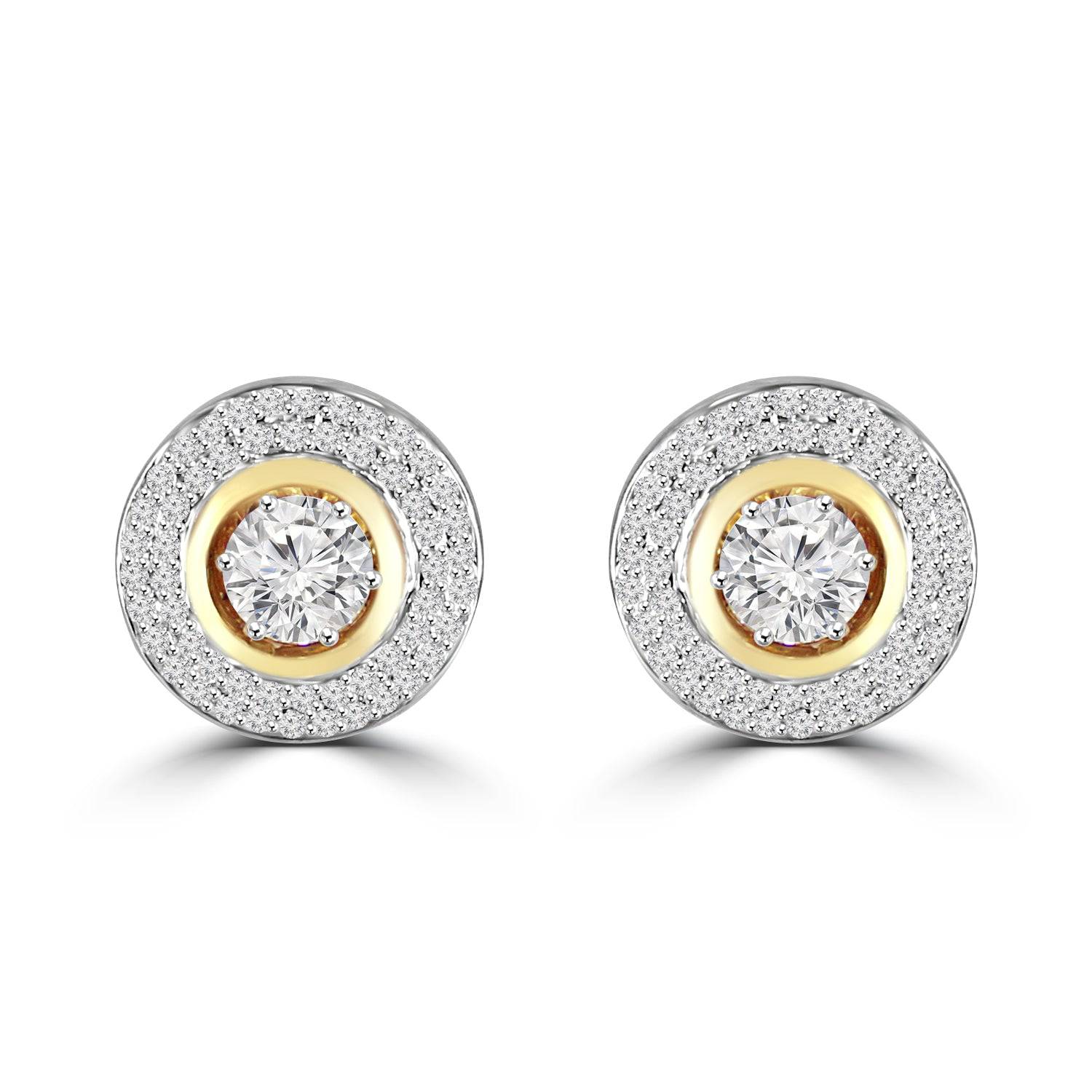 Round shape earrings design Beaooze Lab Grown Diamond Earrings Fiona Diamonds