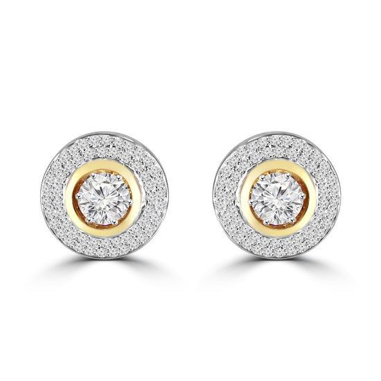 Round shape earrings design Beaooze Lab Grown Diamond Earrings Fiona Diamonds