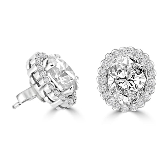 Round shape earrings design Beazen Lab Grown Diamond Earrings Fiona Diamonds
