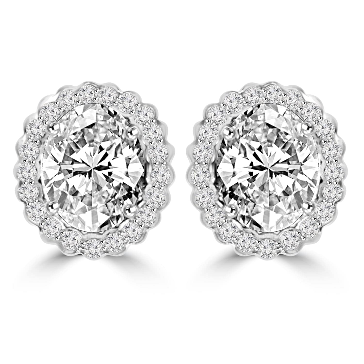 Round shape earrings design Beazen Lab Grown Diamond Earrings Fiona Diamonds