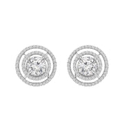 Round shape earrings design Beabia Lab Grown Diamond Earrings Fiona Diamonds.