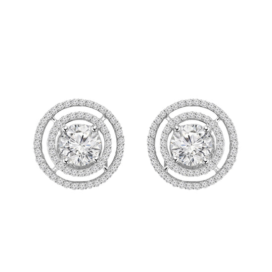 Load image into Gallery viewer, Round shape earrings design Beabia Lab Grown Diamond Earrings Fiona Diamonds.
