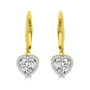 Heart shape earrings design Beanoot Lab Grown Diamond Earrings Fiona Diamonds
