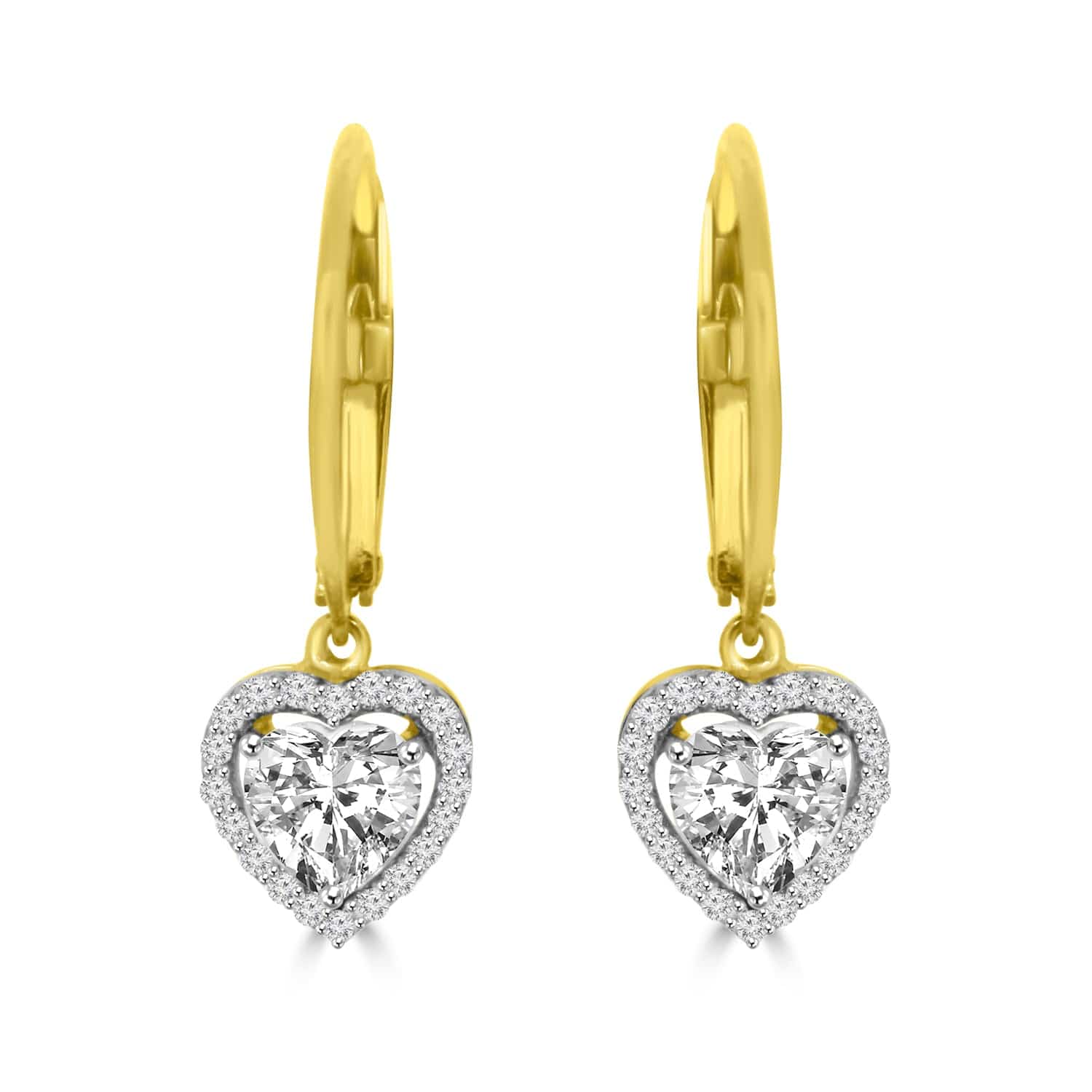 Heart shape earrings design Beanoot Lab Grown Diamond Earrings Fiona Diamonds