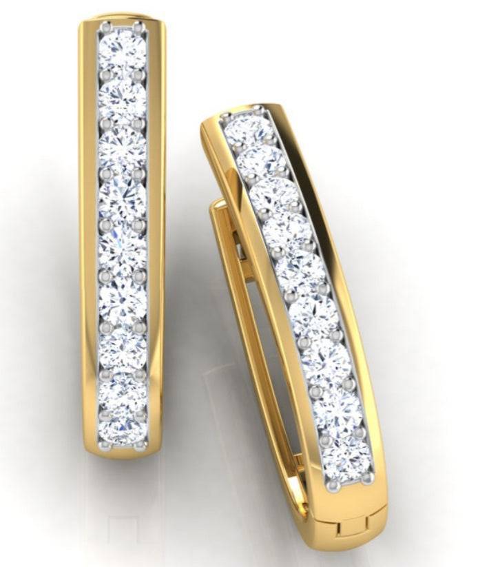 Daily wear earrings design Beanest Lab Grown Diamond Earrings Fiona Diamonds