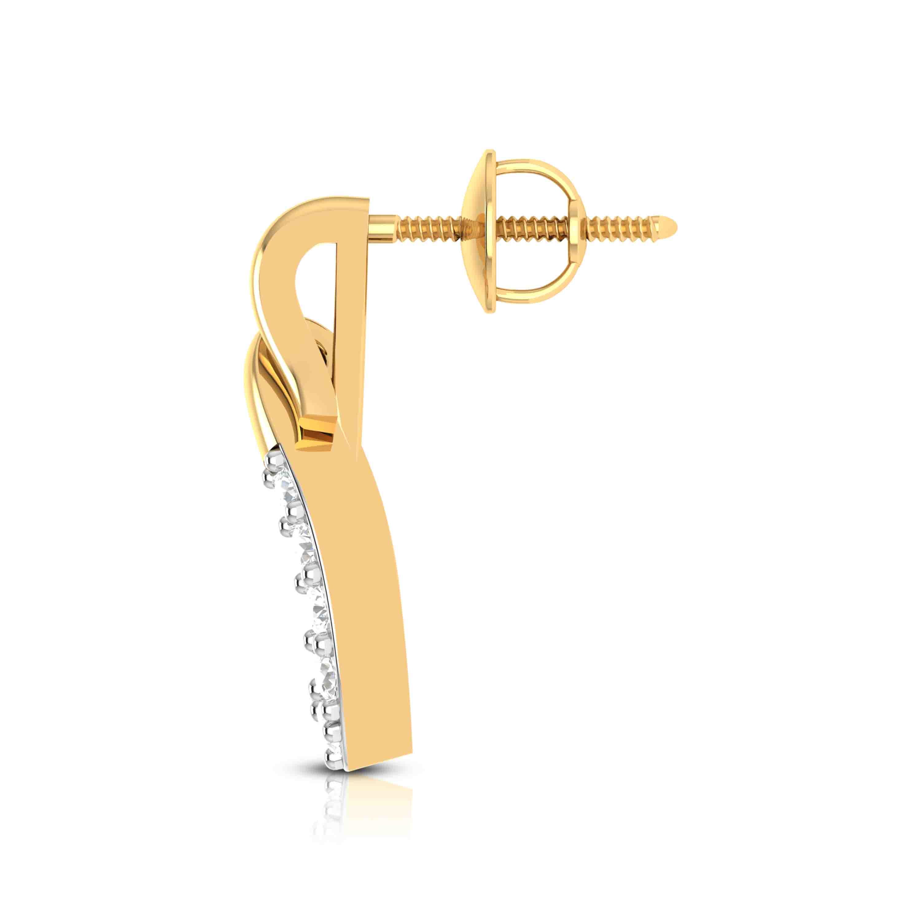Designer earrings collection Distorted Lab Grown Diamond Earrings Fiona Diamonds