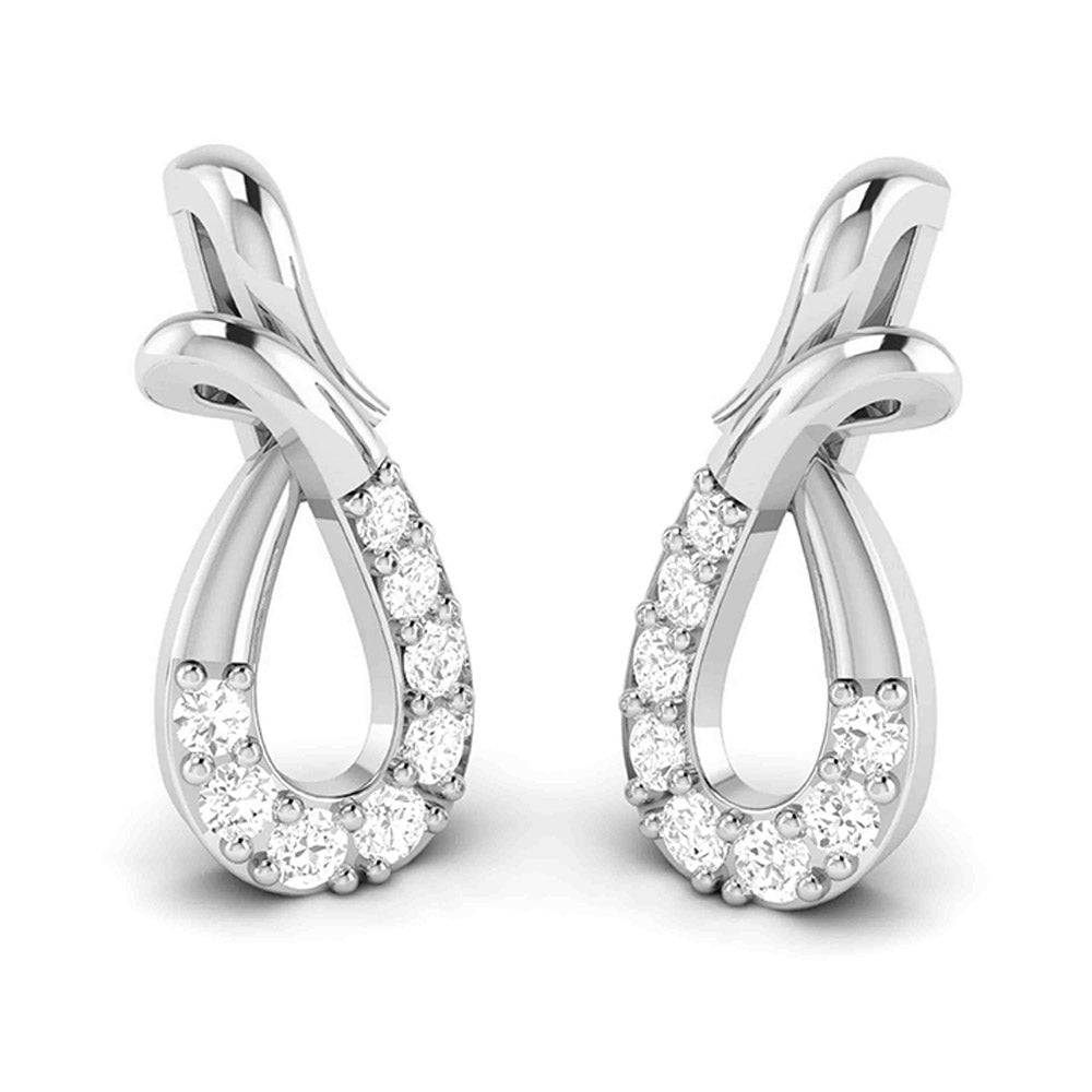Designer earrings collection Distorted Lab Grown Diamond Earrings Fiona Diamonds