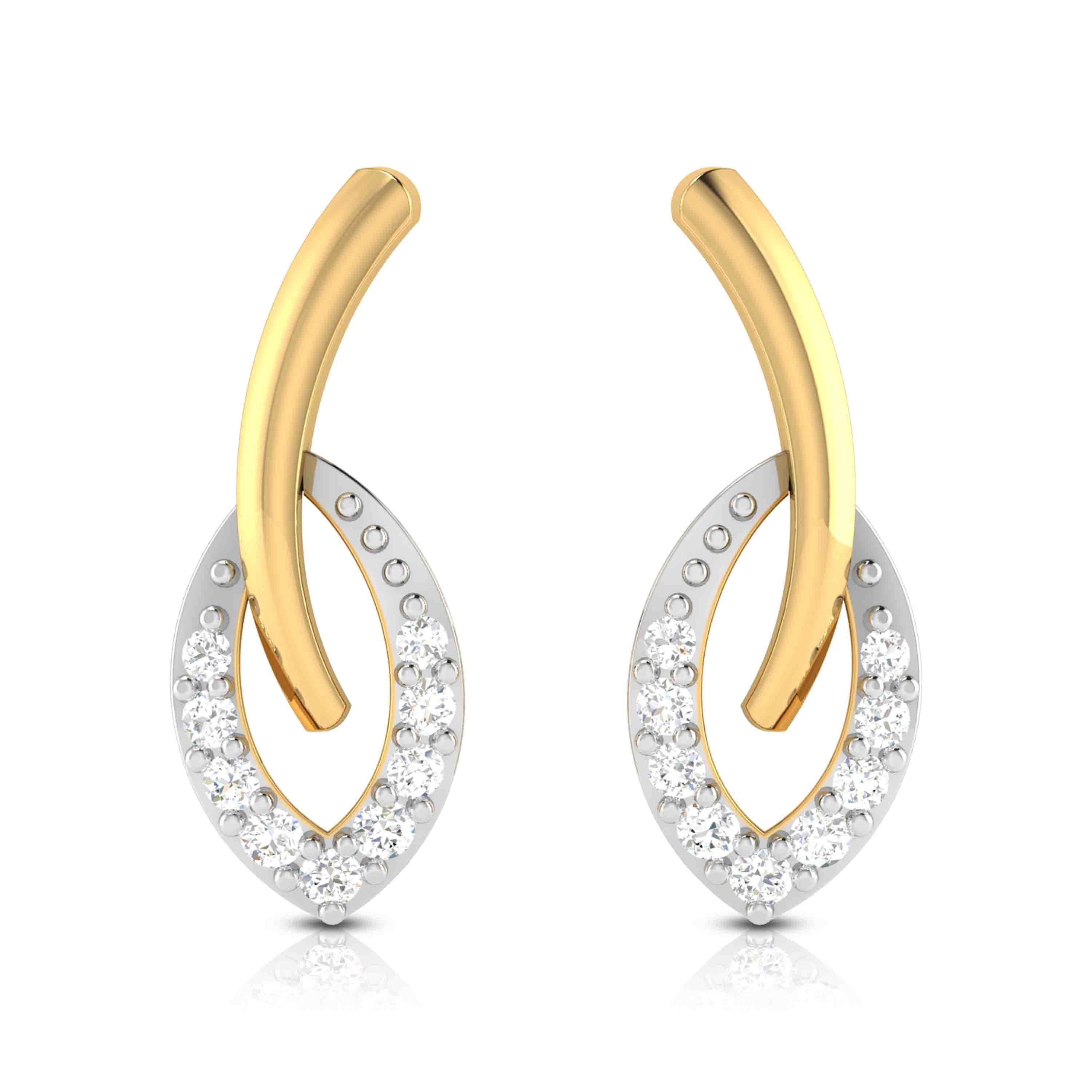 Latest earrings design Sprightly Lab Grown Diamond Earrings Fiona Diamonds