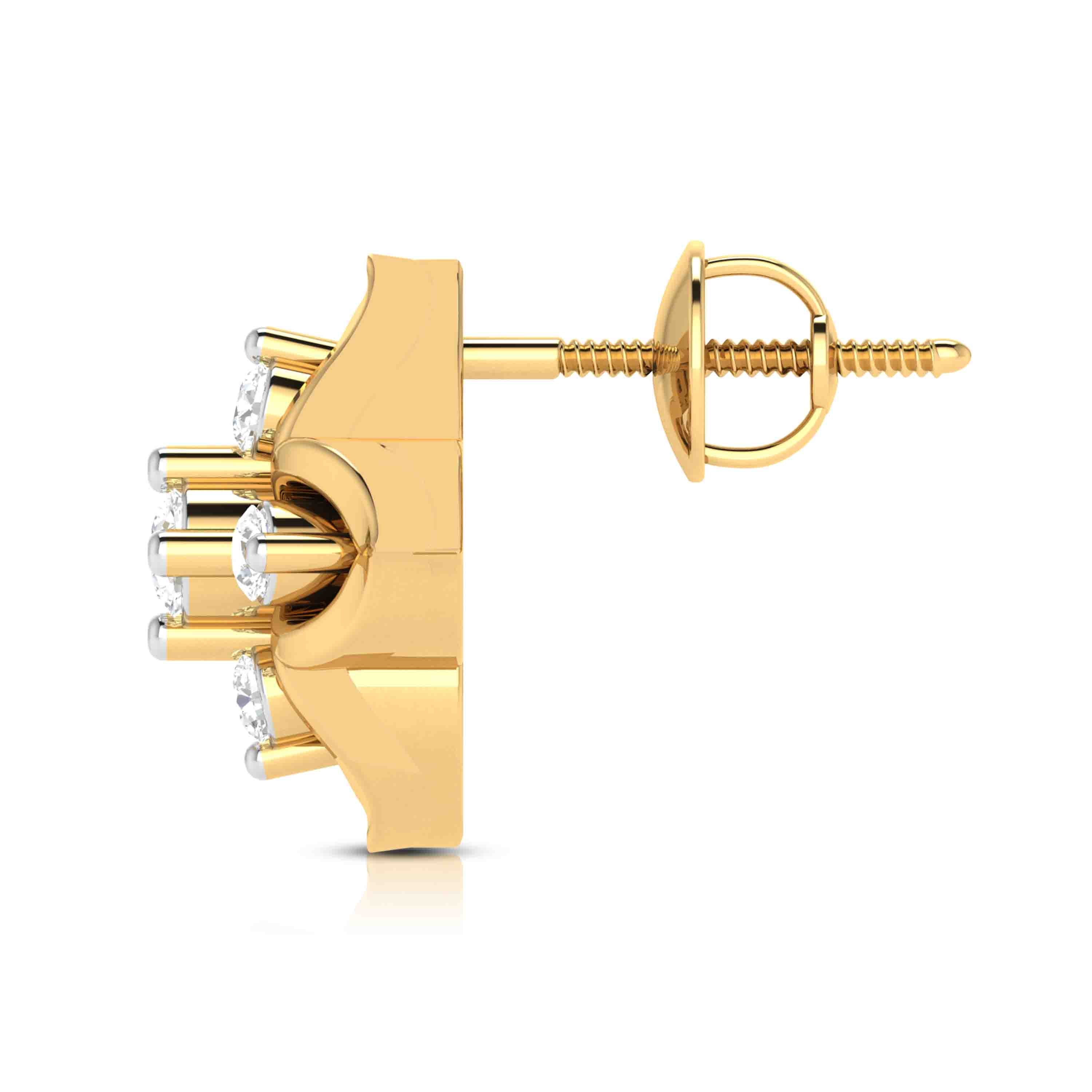 Earrings flower design Paris Lab Grown Diamond Earrings Fiona Diamonds