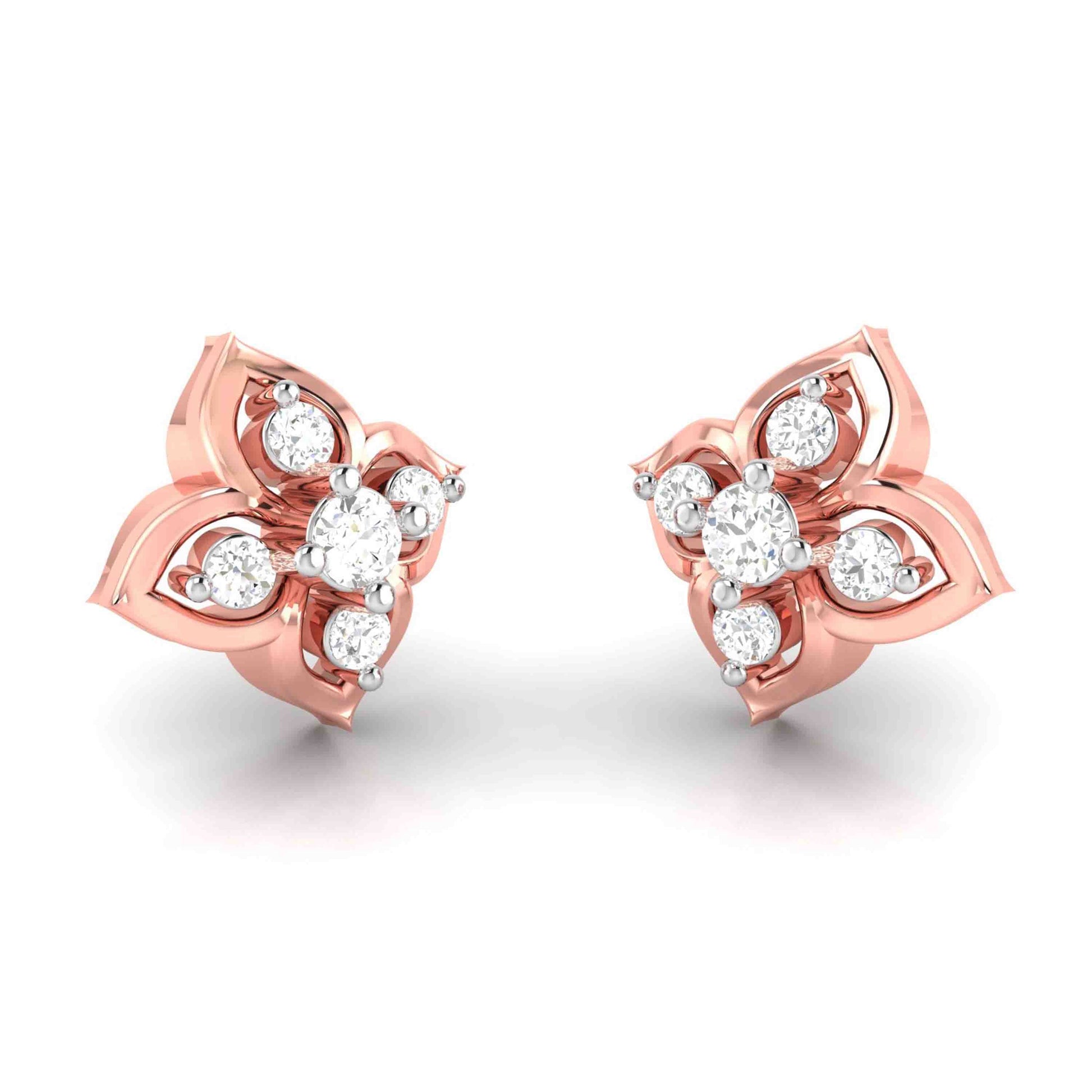 Earrings flower design Paris Lab Grown Diamond Earrings Fiona Diamonds