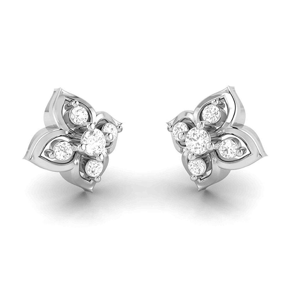 Earrings flower design Paris Lab Grown Diamond Earrings Fiona Diamonds