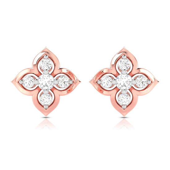 Earrings flower design Paris Lab Grown Diamond Earrings Fiona Diamonds