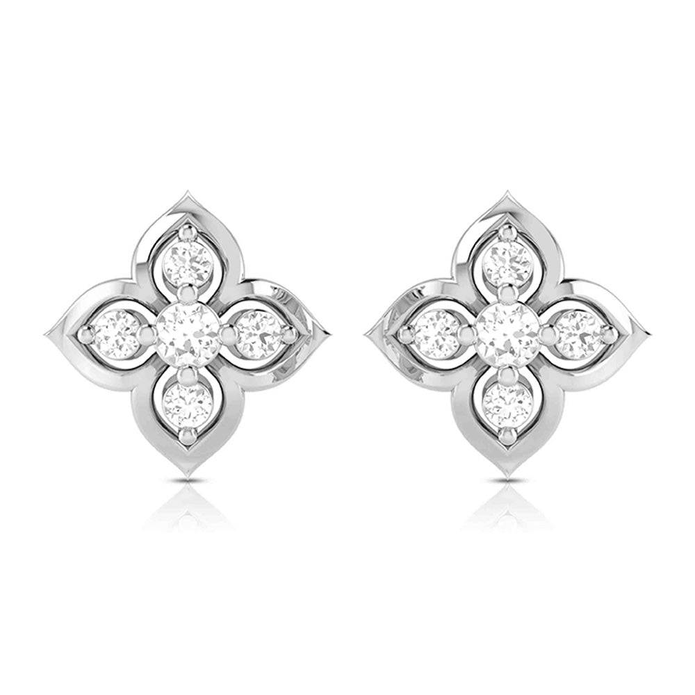 Earrings flower design Paris Lab Grown Diamond Earrings Fiona Diamonds