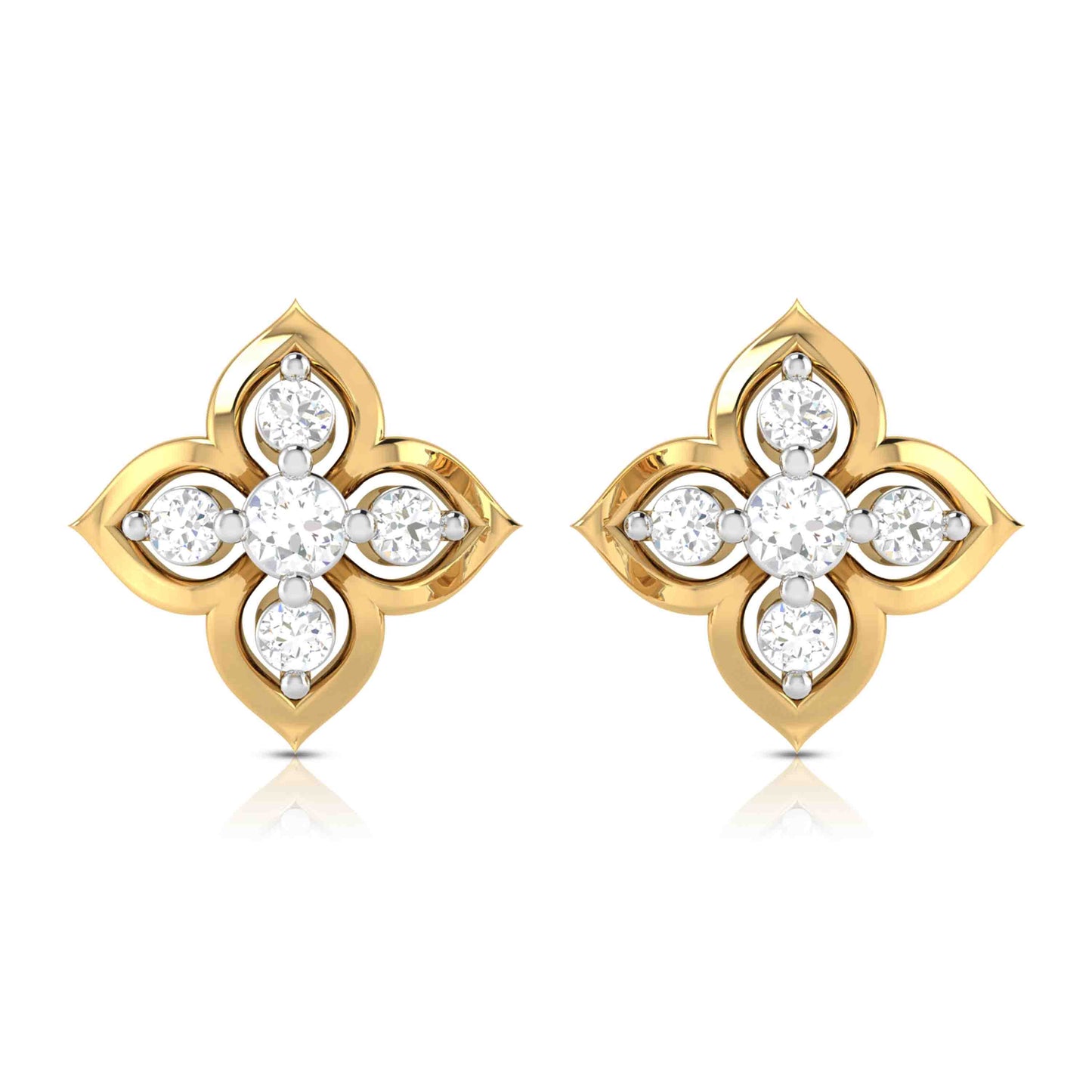 Earrings flower design Paris Lab Grown Diamond Earrings Fiona Diamonds