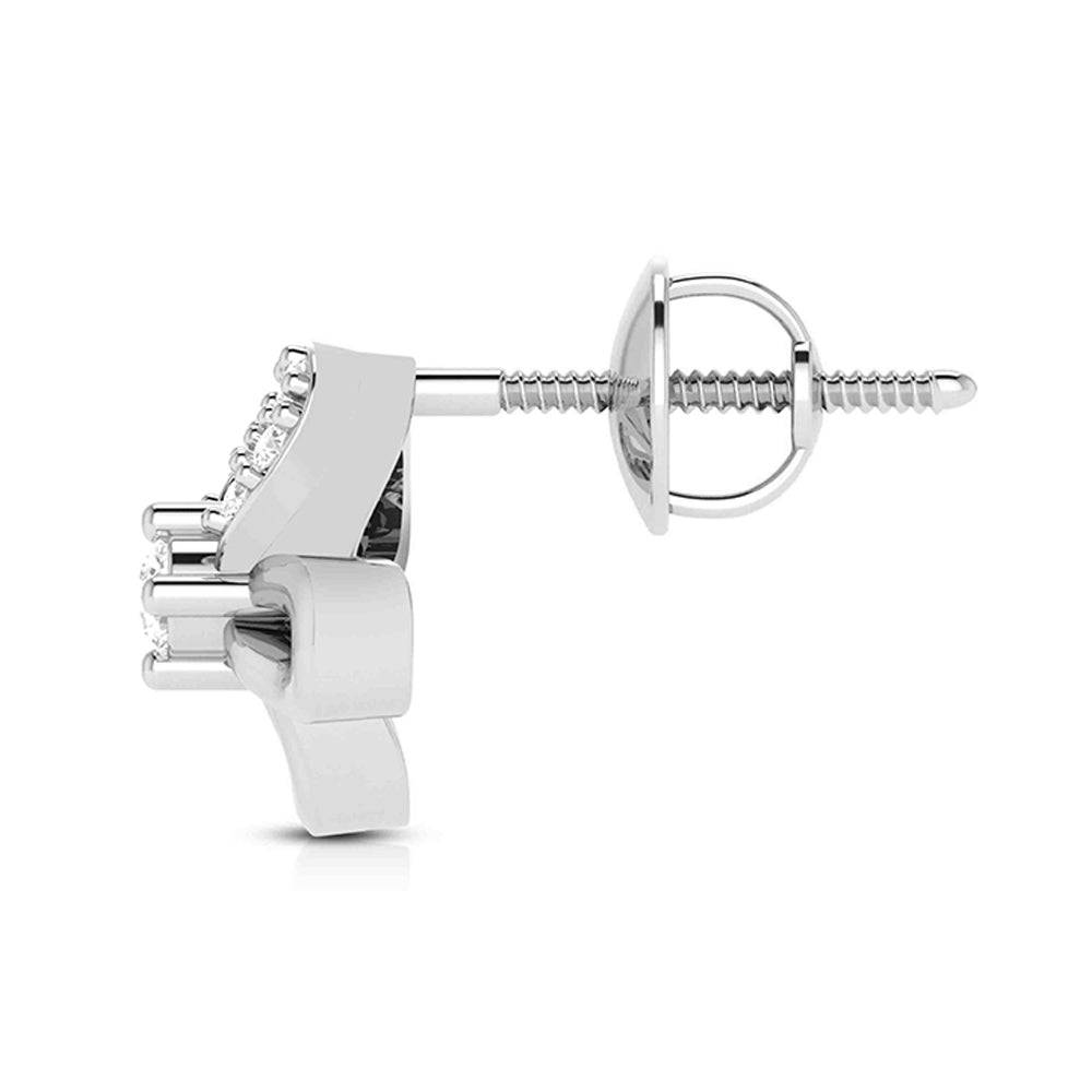 Earrings flower design Bimetal  Lab Grown Diamond Earrings Fiona Diamonds