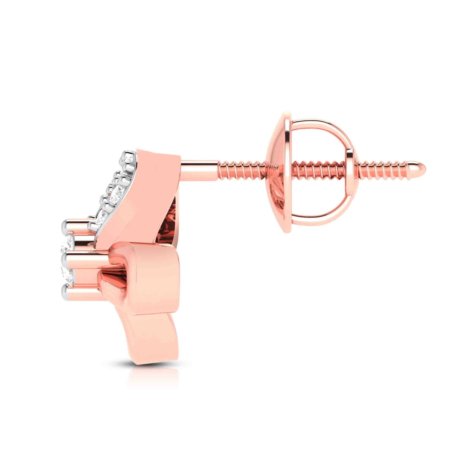 Earrings flower design Bimetal  Lab Grown Diamond Earrings Fiona Diamonds