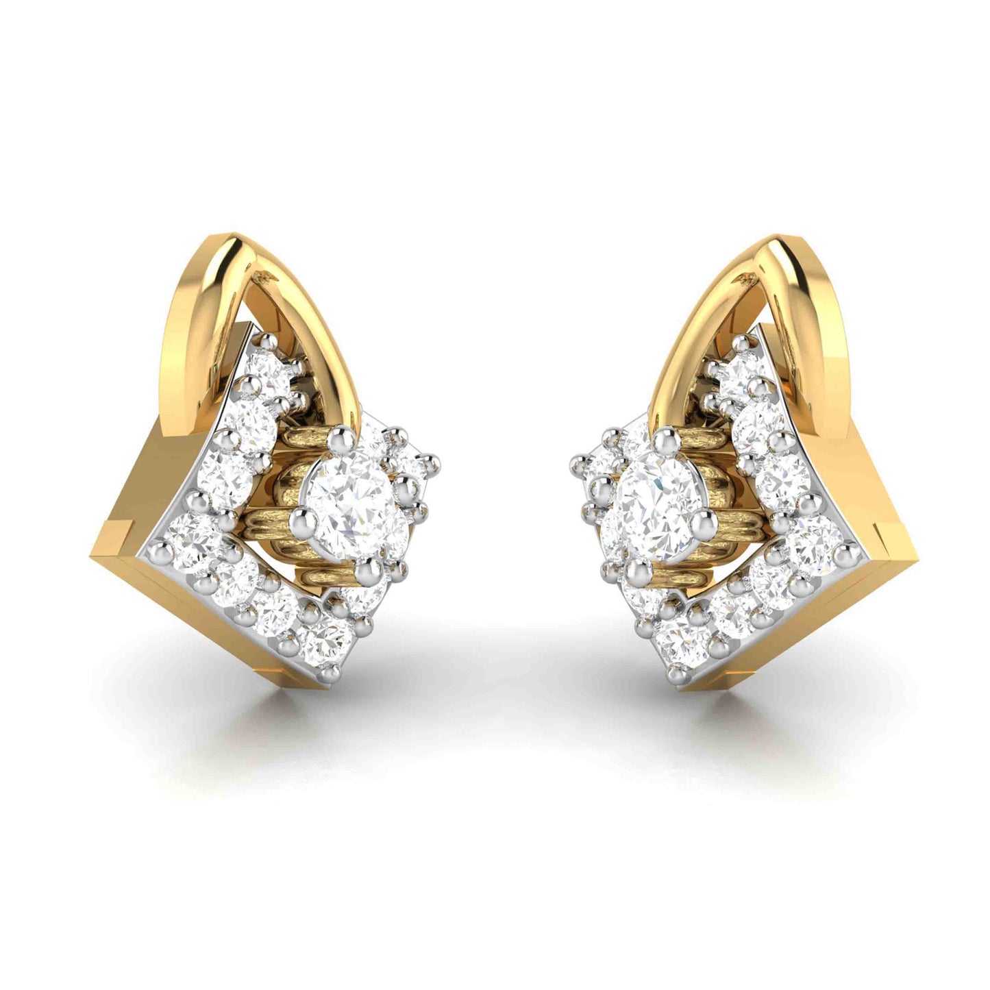 Load image into Gallery viewer, Fancy earrings design Diagonal Lab Grown Diamond Earrings Fiona Diamonds
