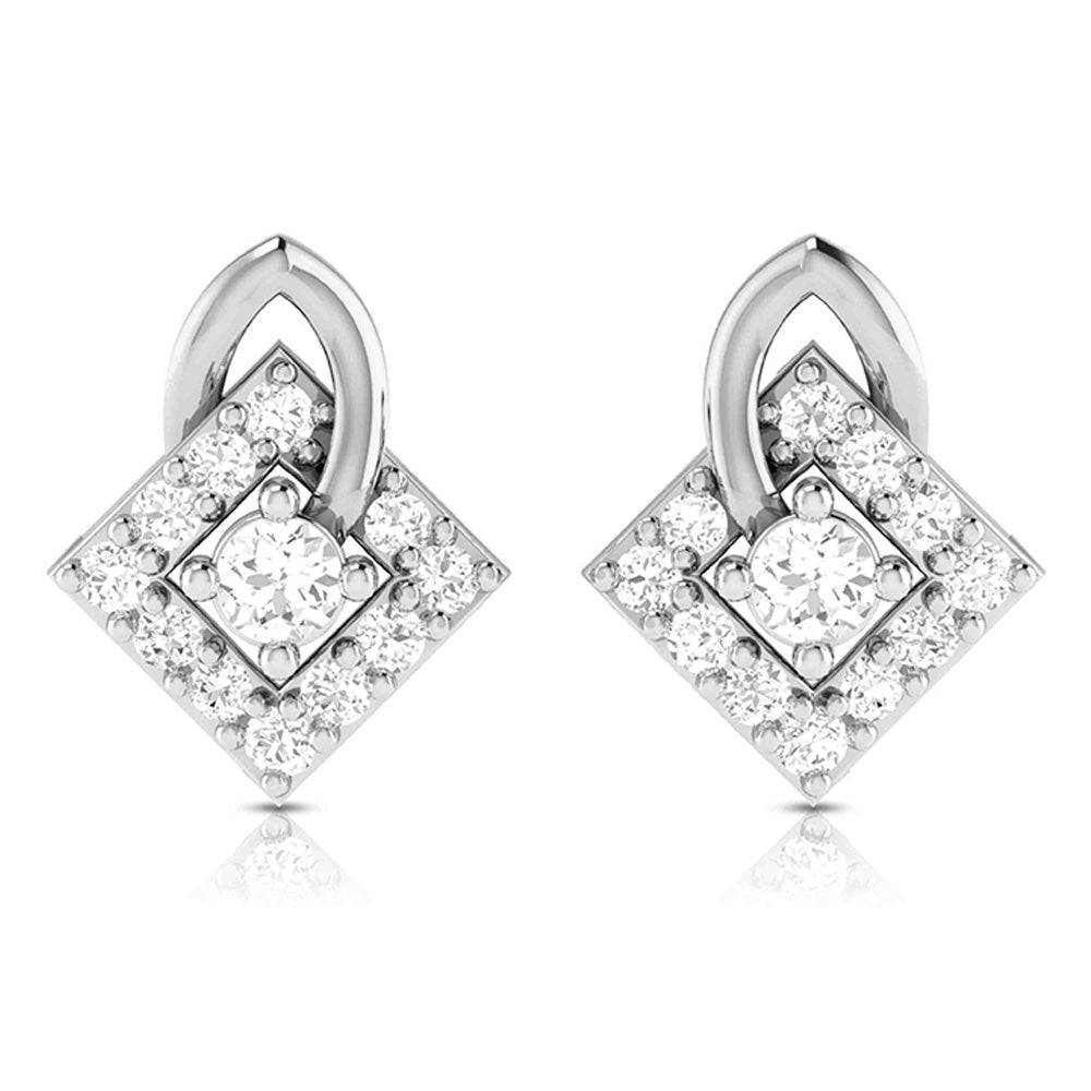 Fancy earrings design Diagonal Lab Grown Diamond Earrings Fiona Diamonds