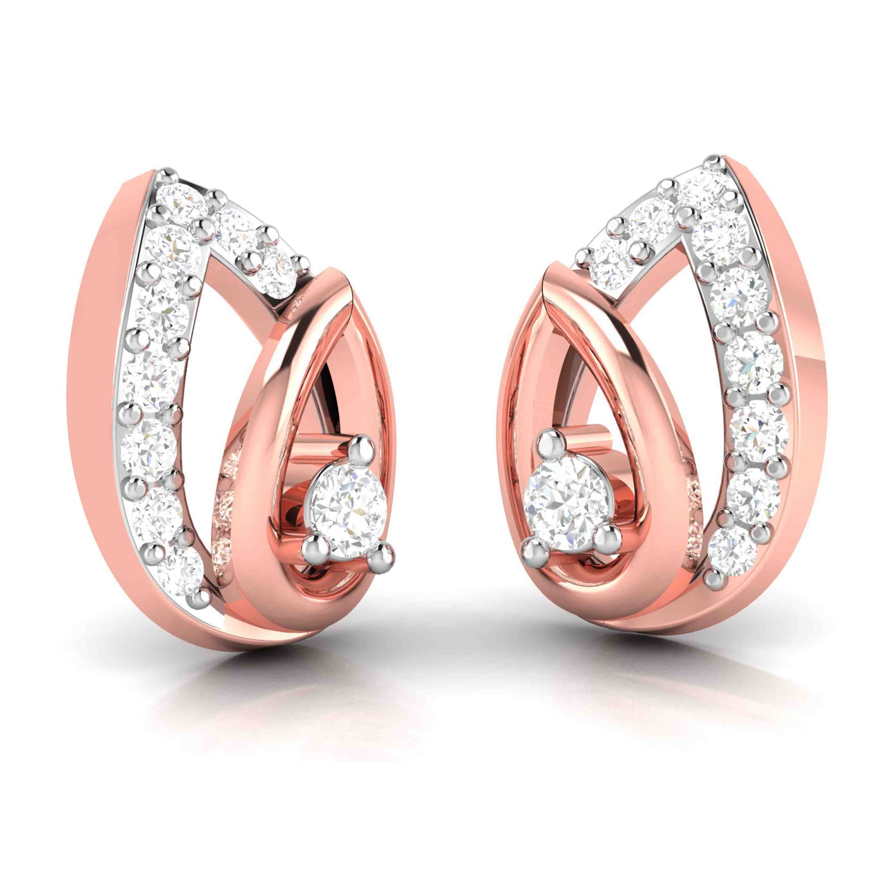 Small earrings design Collop Lab Grown Diamond Earrings Fiona Diamonds