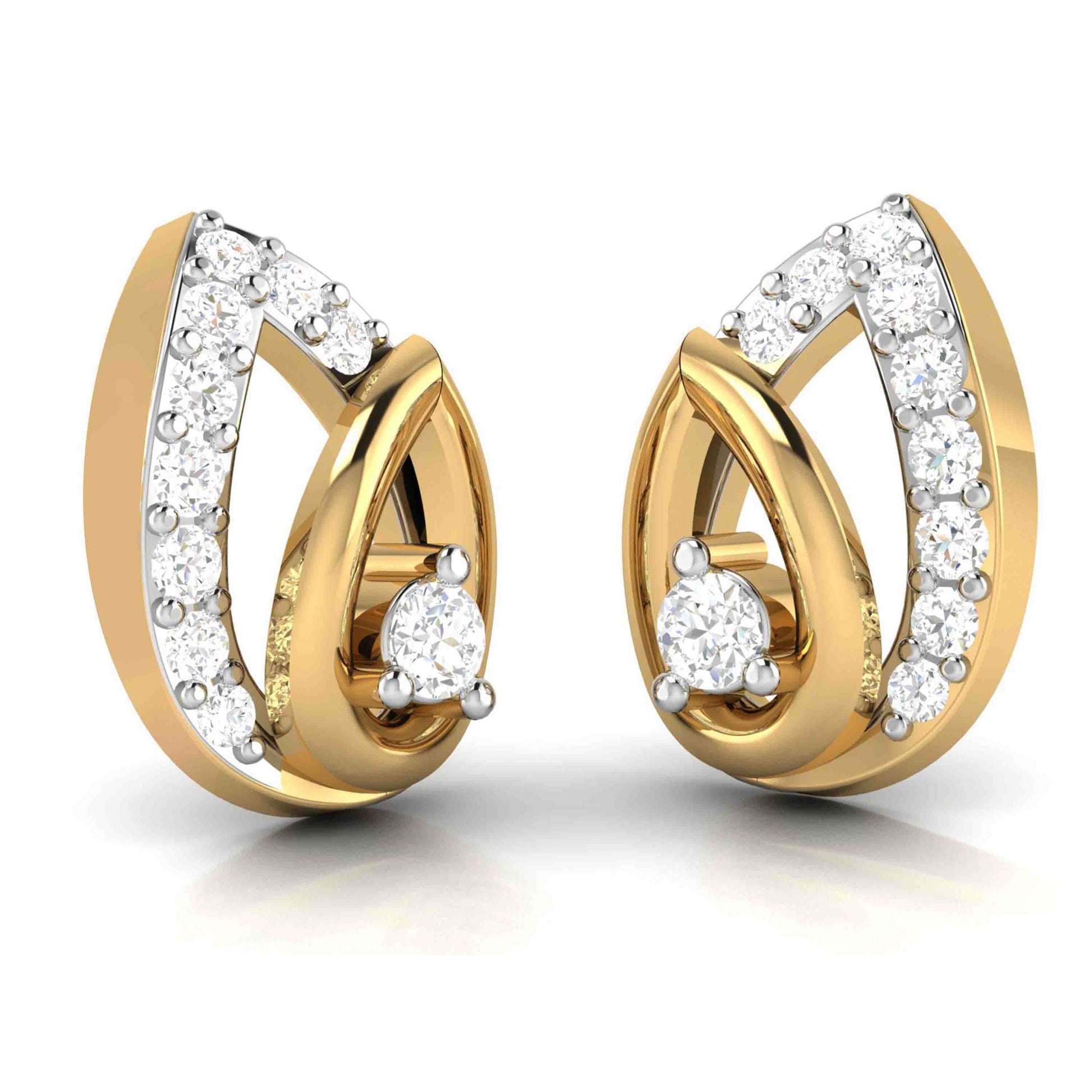 Small earrings design Collop Lab Grown Diamond Earrings Fiona Diamonds